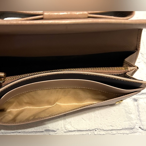 Prada Saffiano Leather Beige Bow Wallet - EUC with cards, box and paper! - Picture 6 of 16